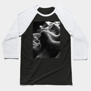 Black and White waves on an isolated background Baseball T-Shirt
